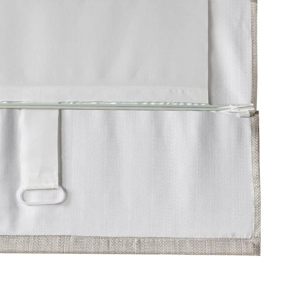 Roman Shade Cordless Polyester Basketweave Room Darkening 64 Inch Length Media 14
