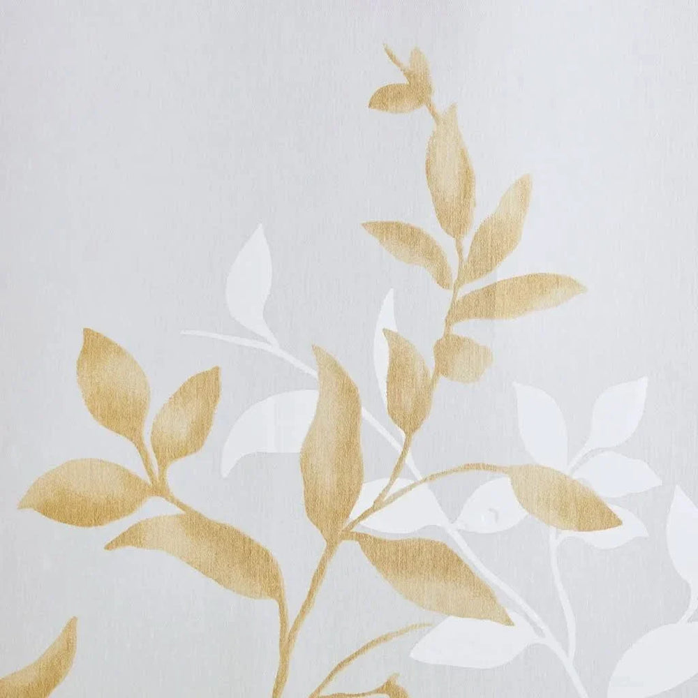Burnout Curtain Panel Polyester Botanical Print Soft Curtains For Living Room Media 12
