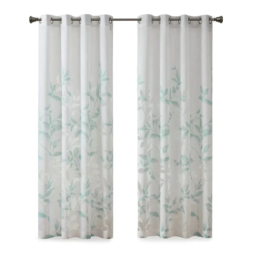 Curtain Panel Polyester Botanical Print Light Filtering For Living Room Media 2