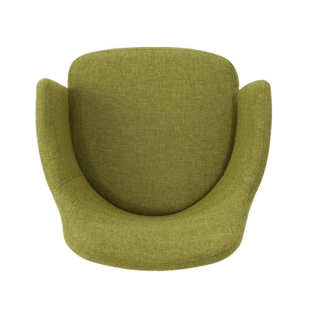 Dining Chair Set Green Fabric & Wood Finish Contoured Support Pair Media 10