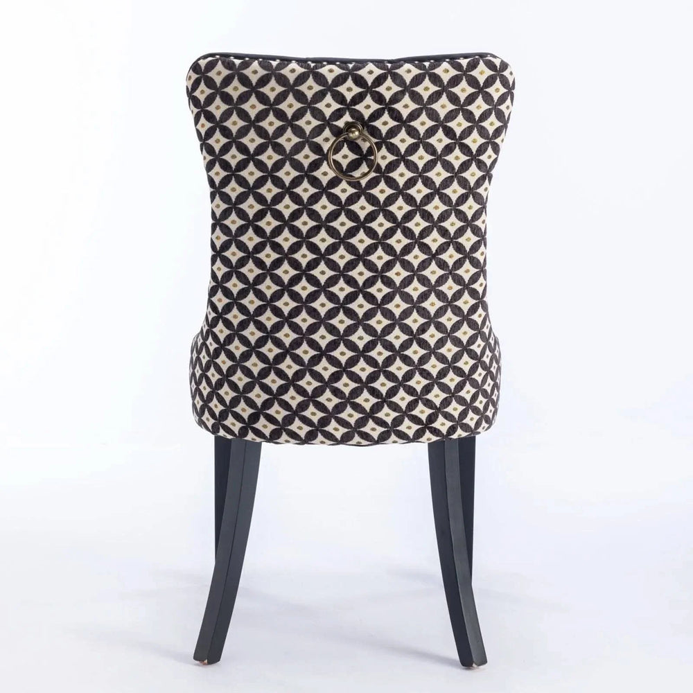 Velvet Dining Chairs Tufted Solid Wood & Nailhead Trim Set Of Two Media 7