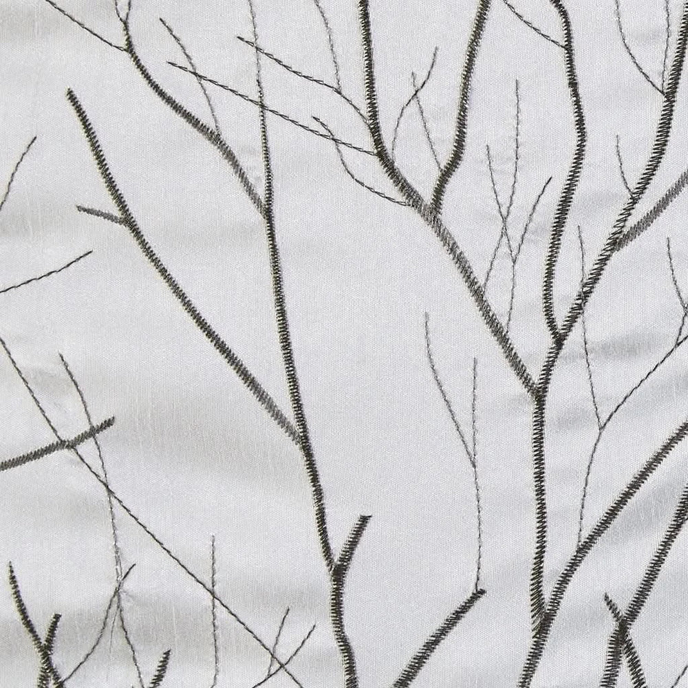 Curtain Panel Polyester Embroidered White Curtains With Branch Design Media 4