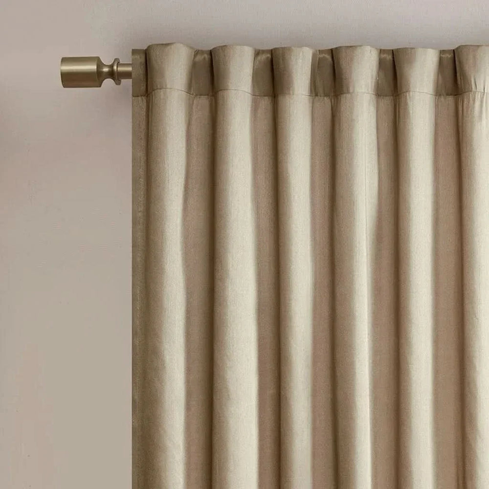 Curtain Panel Polyester Brown Branch Embroidery 84 Inch Length Living Room Media 4