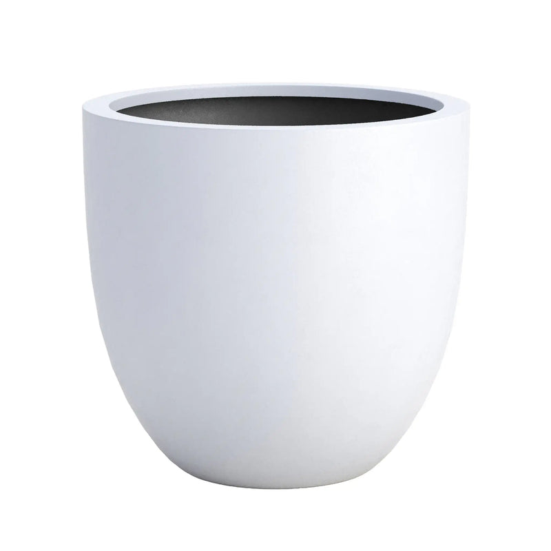 DTY Mount Yale 11.8" D x 11" H (Pot Opening 8.3") Fiberstone Planter with Drainage Hole, Weather Resistant for Indoor and Outdoor, 2 Extra Coco Mats - Black, Small