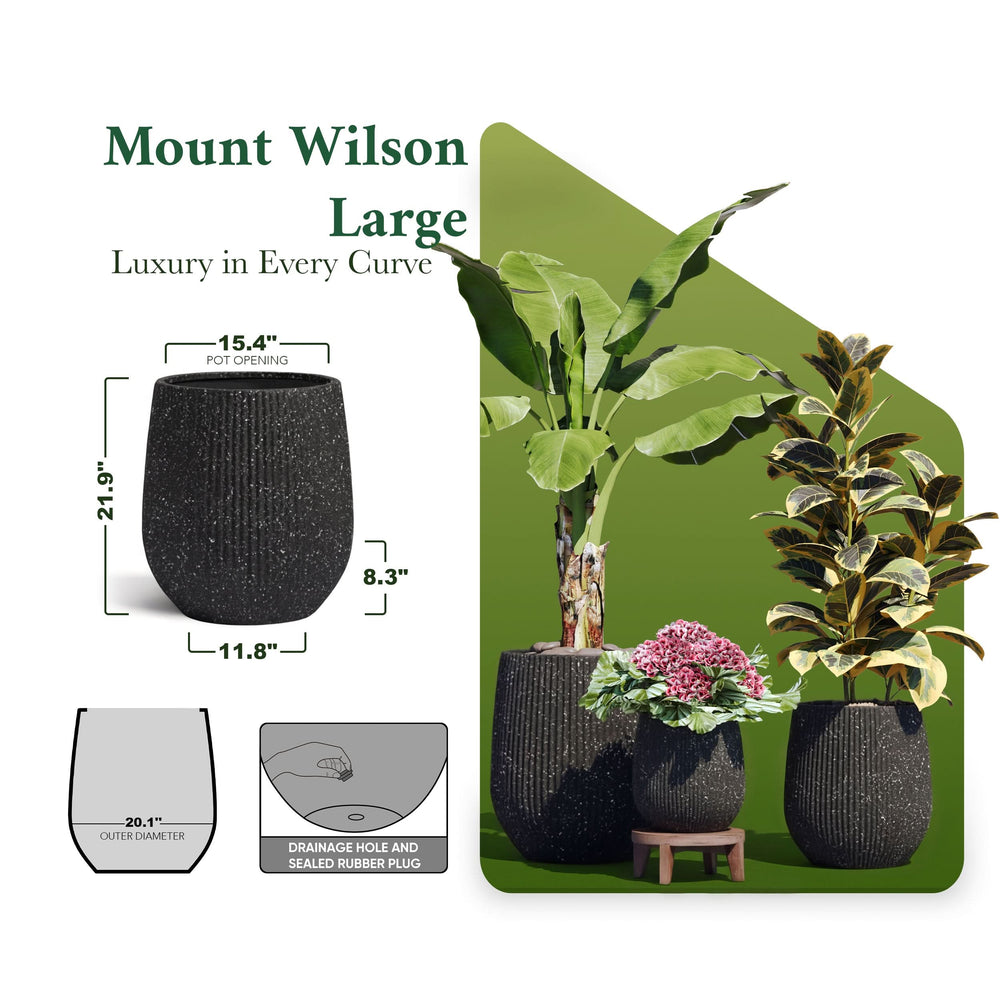 Fiberstone Planter Mount Wilson Weather Resistant Media 53