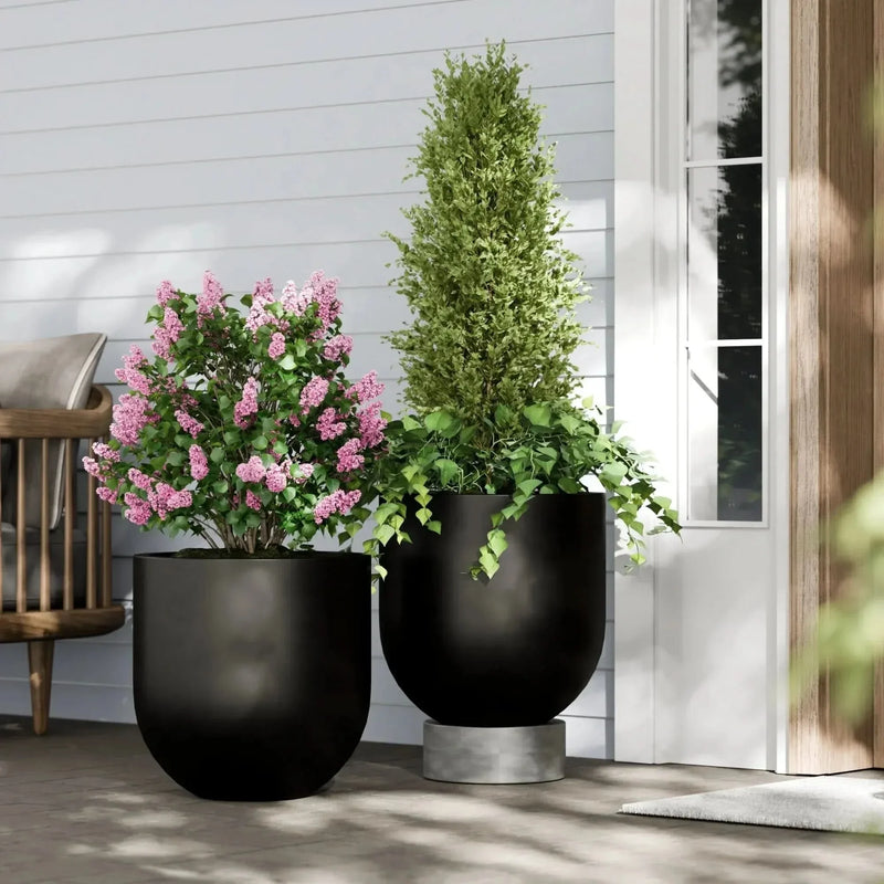Bullet Planter Fiberstone Space-Saving Indoor Outdoor For Small Spaces