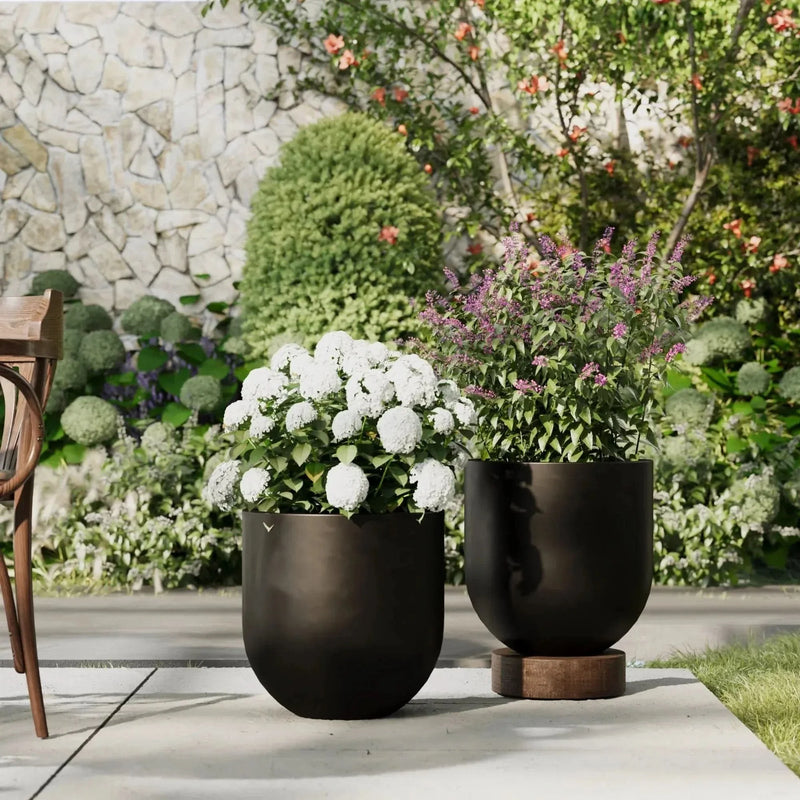 Bullet Planter Fiberstone Space-Saving Indoor Outdoor For Small Spaces