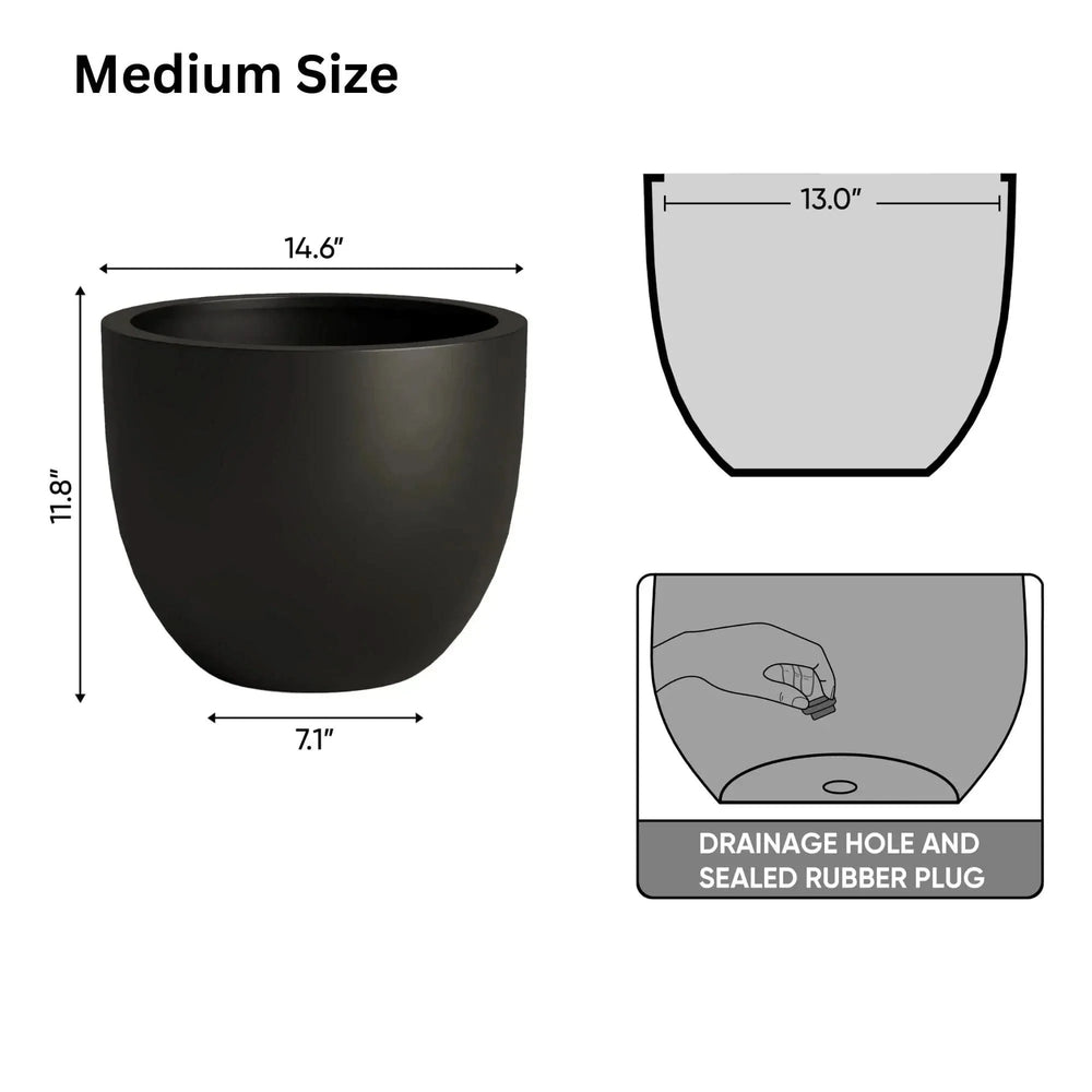 DTY Signature Mount Belford 1-piece Fiberstone Planter - DTY Store