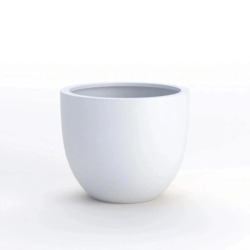 Egg Shaped Planter Fiberstone Weather Resistant Indoor & Outdoor Decor