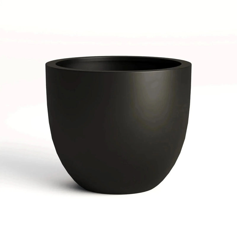Egg Shaped Planter Fiberstone Weather Resistant Indoor & Outdoor Decor