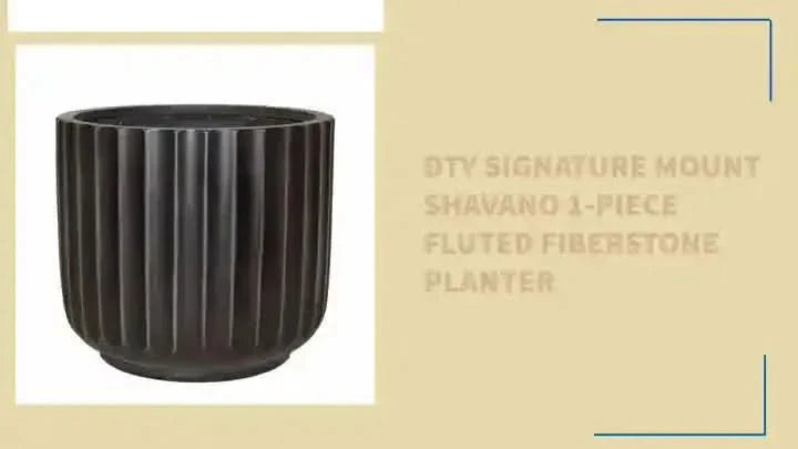 Fiberstone Planter Fluted Texture Lightweight For Balconies & Indoor Spaces