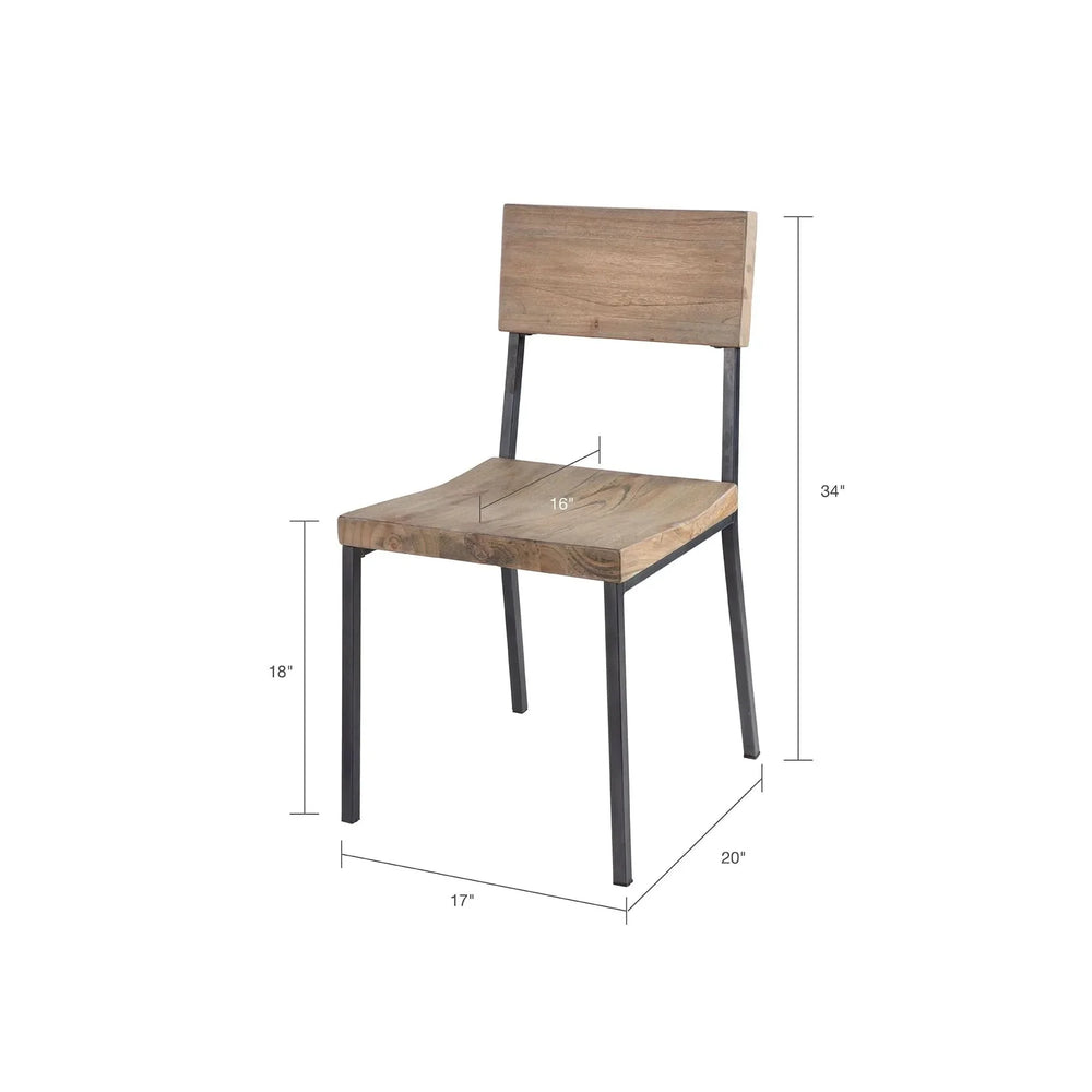Dining Chairs Solid Wood Grey Finish For Modern Dining Room Set Of 2 Media 3