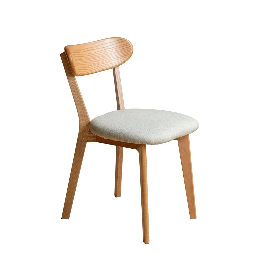 Dining Chair Oak Solid Wood Upholstered Seat Minimalist Design For Dining Rooms Media 1