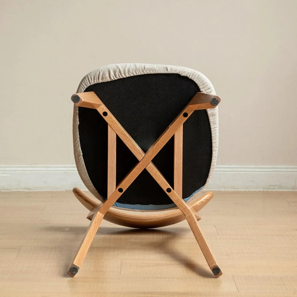 Dining Chair Oak Solid Wood Upholstered Seat Minimalist Design For Dining Rooms Media 8