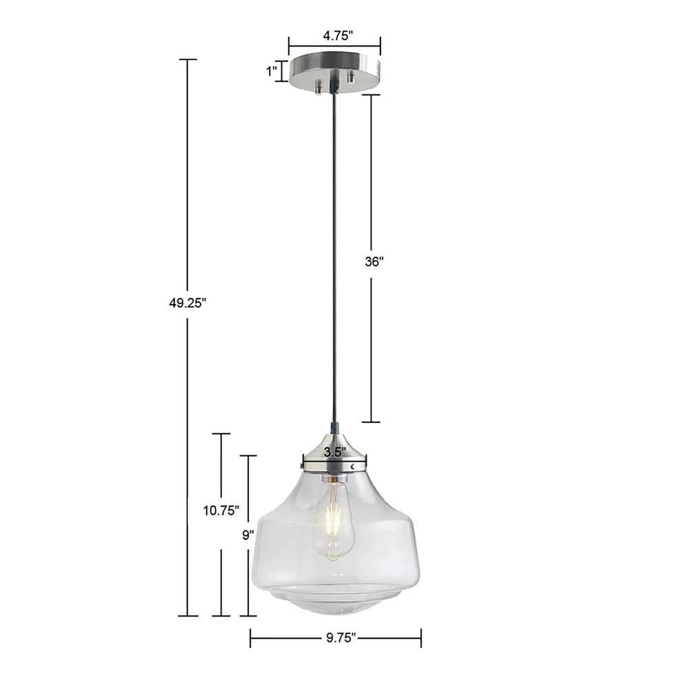 Glass Pendant Bell-Shaped Ceiling Light For Living Rooms Home Decor Media 5