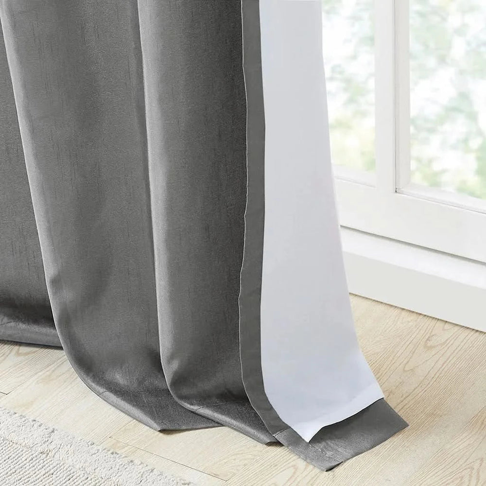 Embroidered Curtain Panel Polyester Floral Embroidery 84 Inch Length Media 8