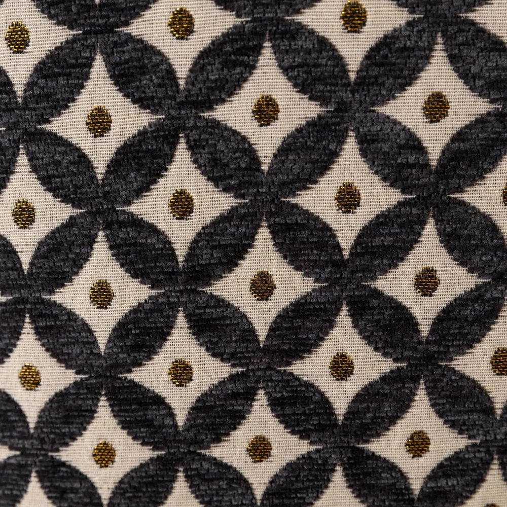 Dining Chairs Fabric Patterned Upholstery With Rubberwood Legs & Nail Heads Media 11