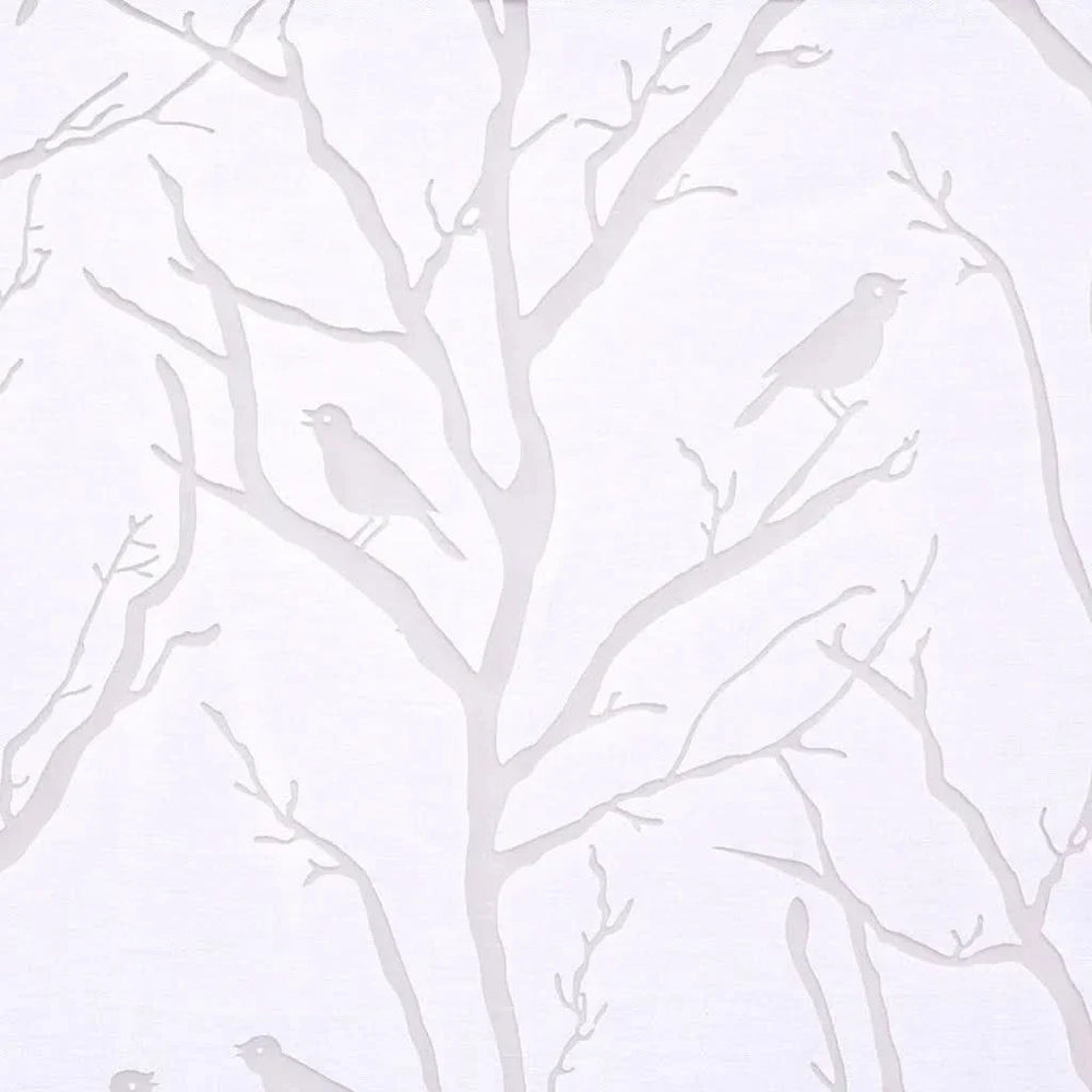 Bird On Branches Sheer Curtain Polyester Burnout Grommet Top Single Panel Media 6