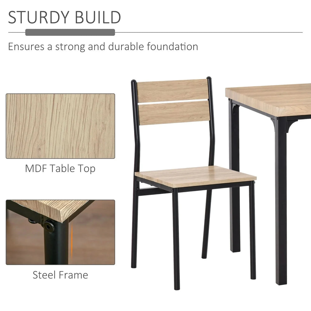 Dining Table Set For 2 Wooden Top Space Saving For Small Apartments Media 6
