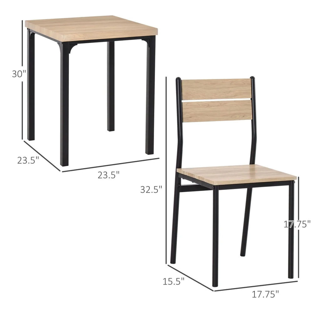 Dining Table Set For 2 Wooden Top Space Saving For Small Apartments Media 3