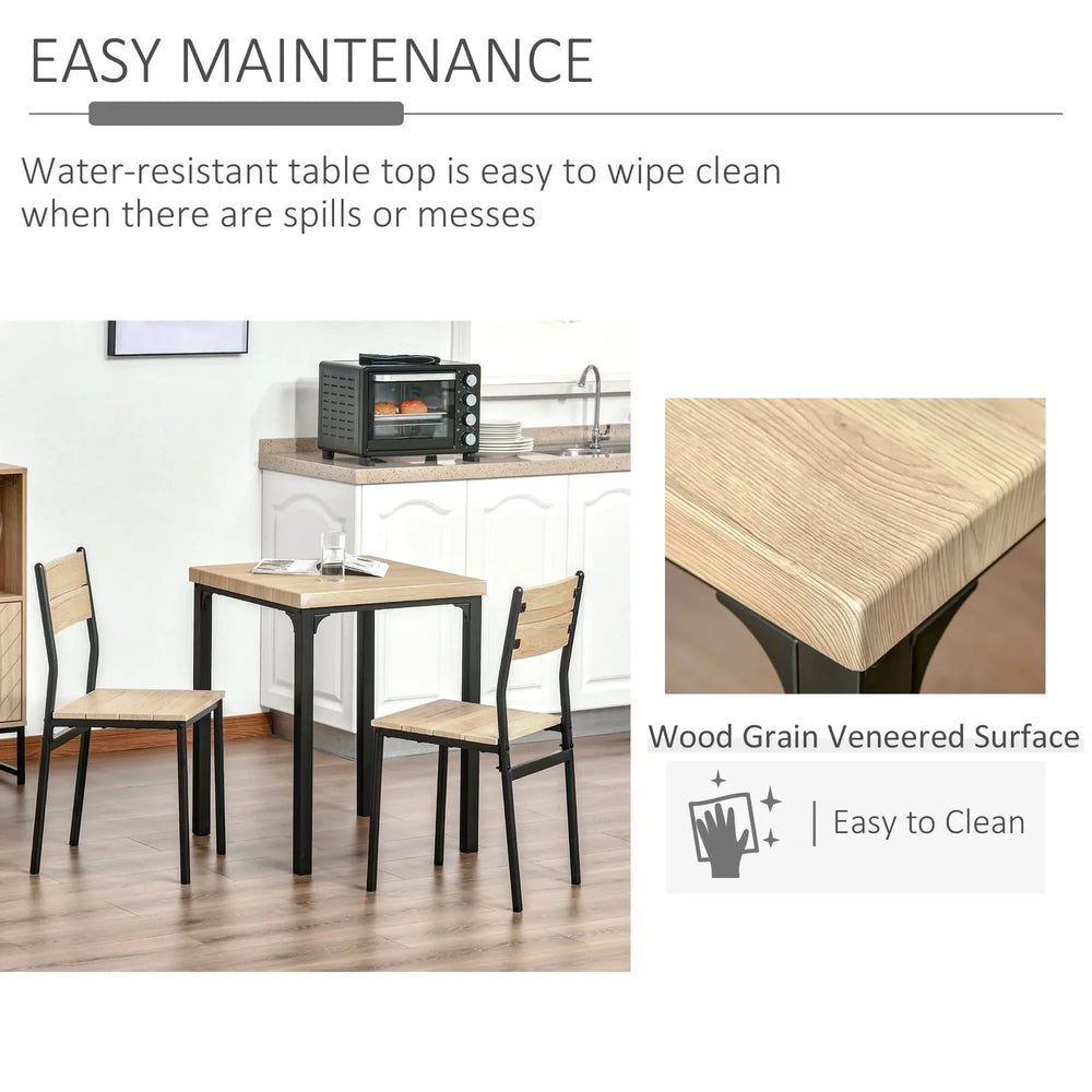 Dining Table Set For 2 Wooden Top Space Saving For Small Apartments Media 7