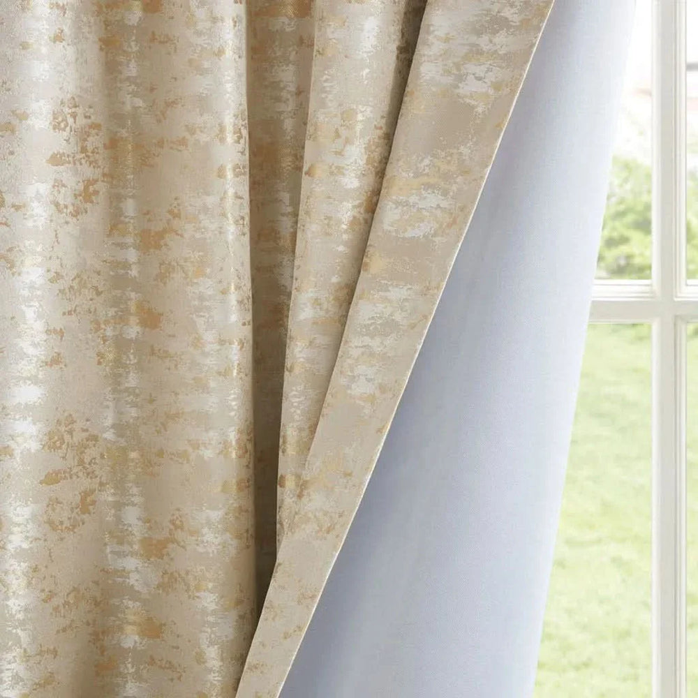 Blackout Curtain Panel Jacquard Lined Polyester Rod Pocket Back Tab Media 16