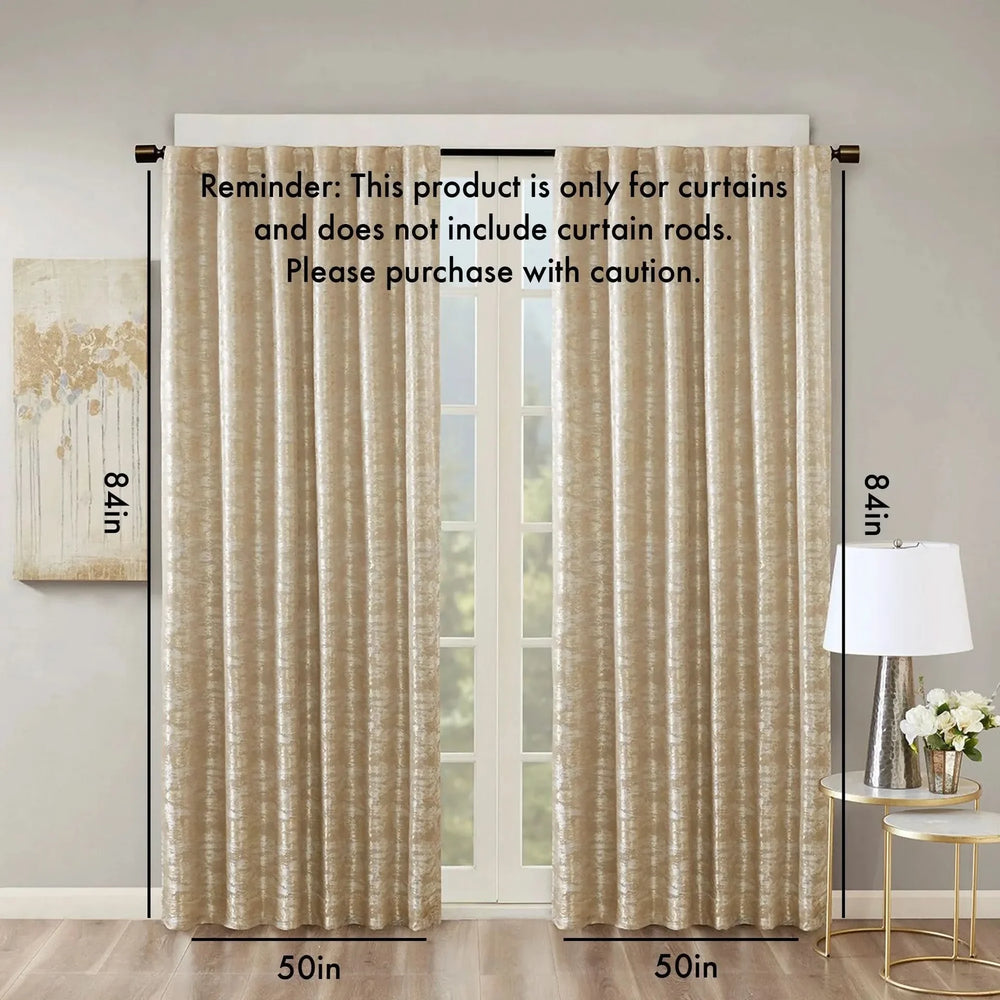 Blackout Curtain Panel Jacquard Lined Polyester Rod Pocket Back Tab Media 3