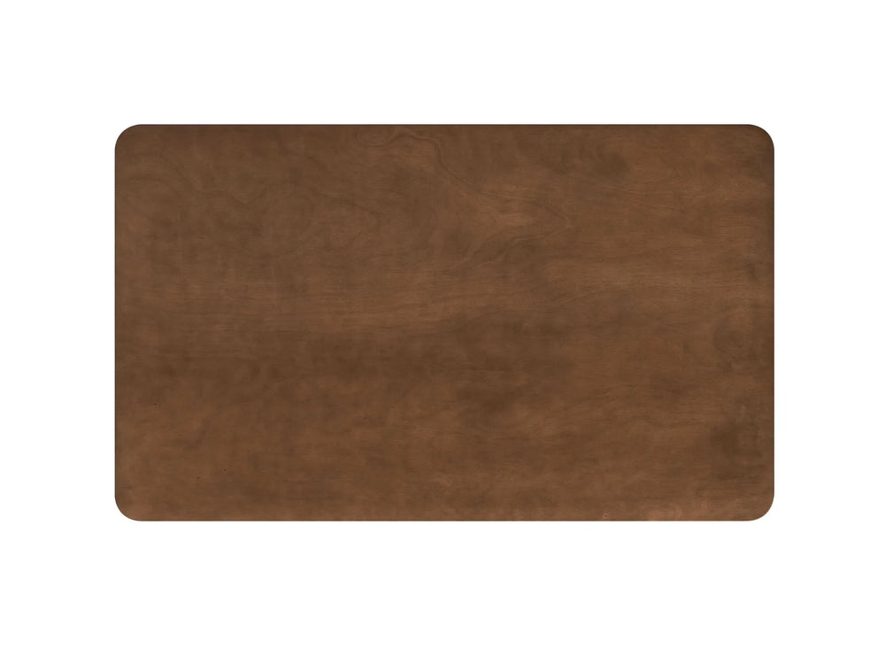 Dining Table Walnut Finish Synthetic Wood Rectangular Durable Midcentury Media 5