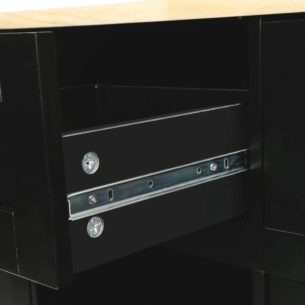 Kitchen Cart Rubber Wood Top Drop Leaf Design Storage Island On Wheels Media 17