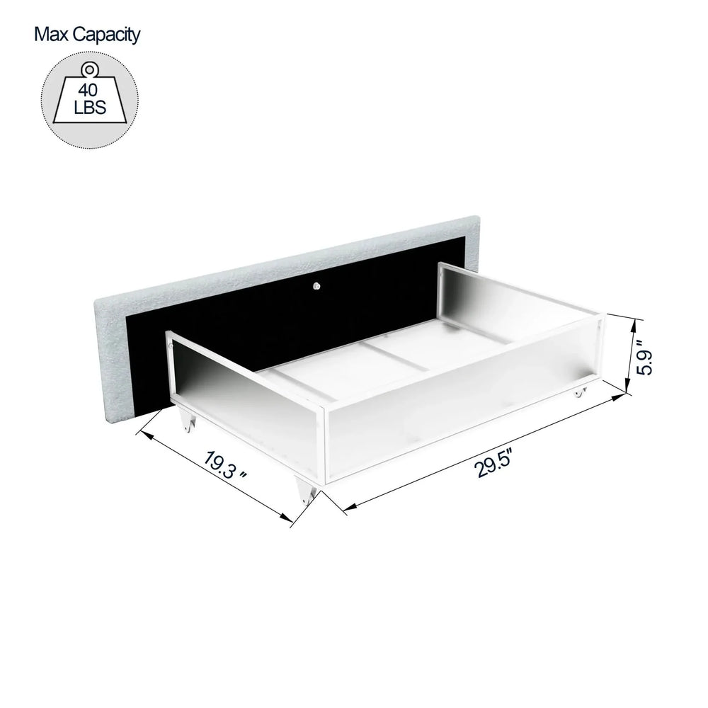 Queen Bed Ivory Boucle Upholstered 4-Drawer Storage Tufted Headboard Media 16