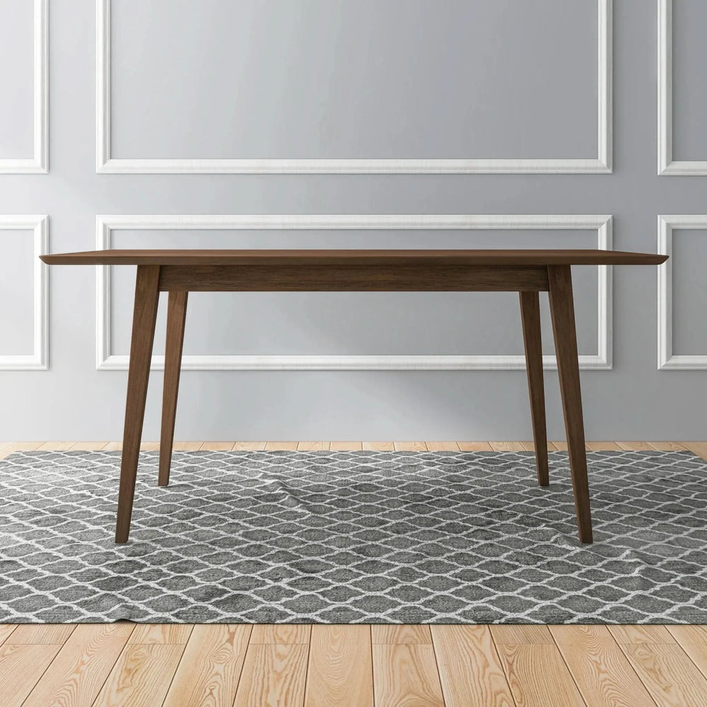Solid Wood Dining Table Rectangular & Mid Century Modern For Kitchen Media 1