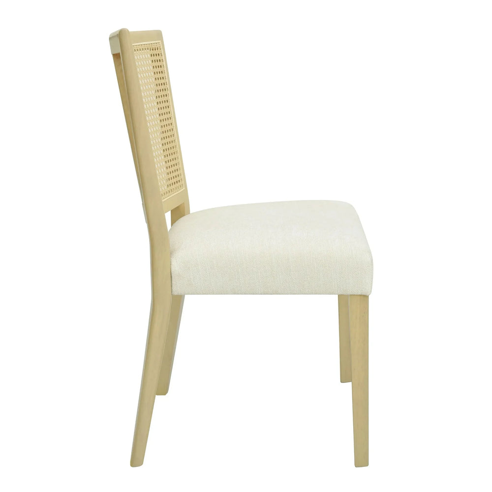 Dining Chair Wood & Fabric Mid Century Set Of 2 For Dining Room Area Media 6