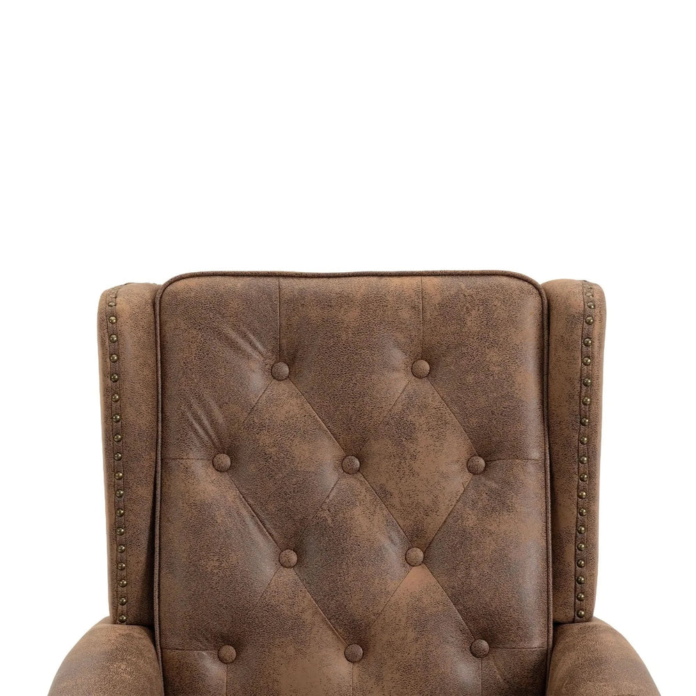 Armchair With Microsuede Upholstery Wood Frame Cozy Living Room Chair Media 18