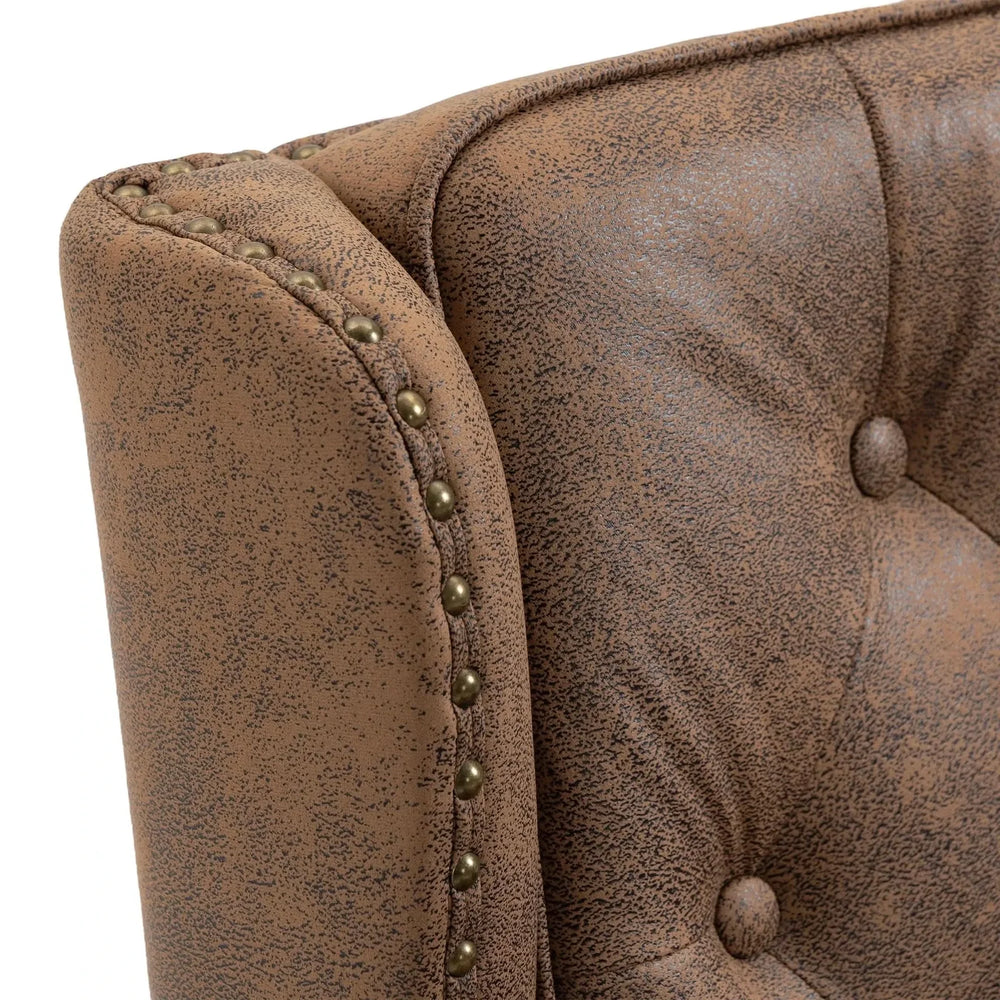 Armchair With Microsuede Upholstery Wood Frame Cozy Living Room Chair Media 16