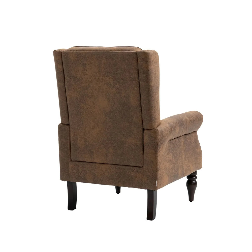 Armchair With Microsuede Upholstery Wood Frame Cozy Living Room Chair Media 14