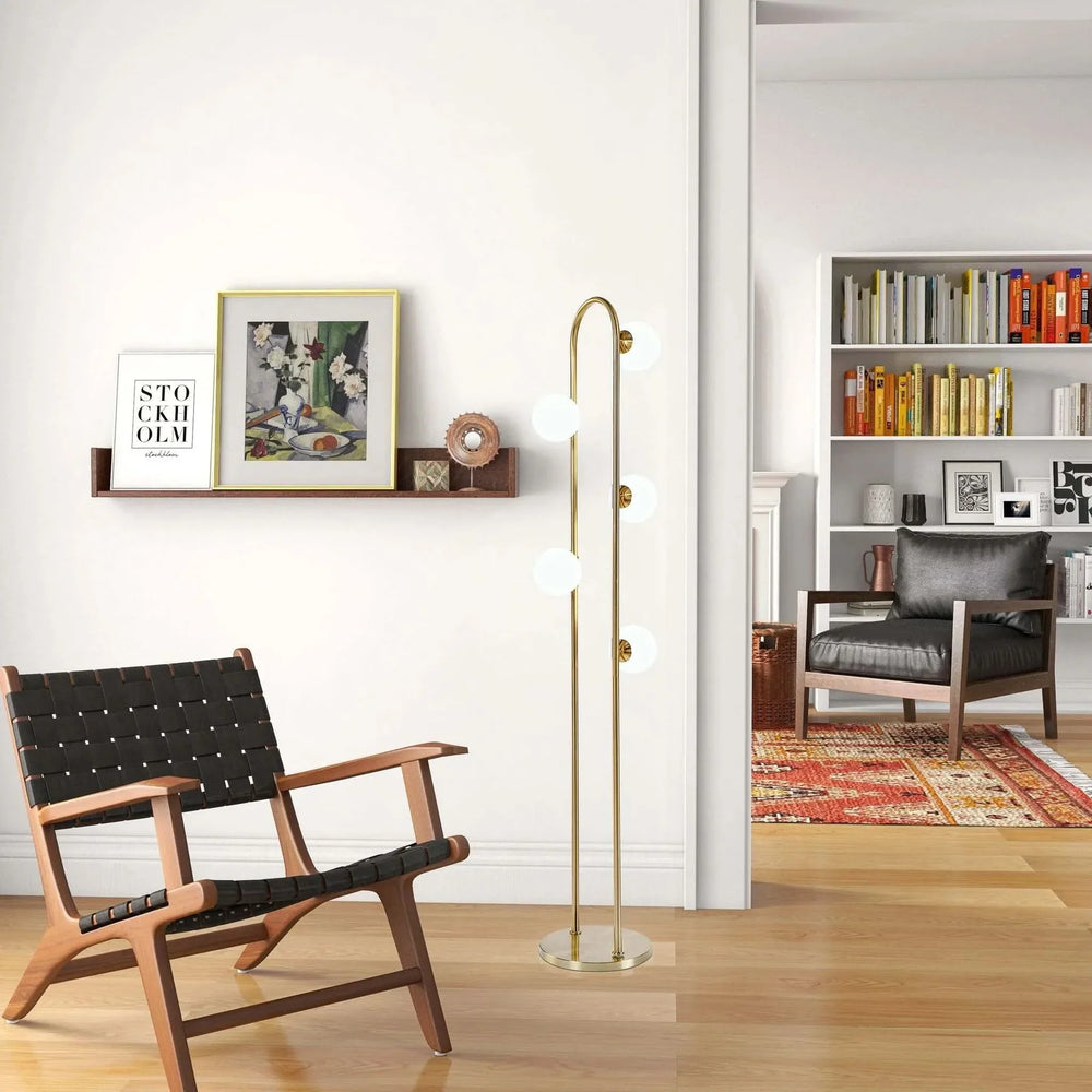 Floor Lamp Gold Metal Modern Tall Corner Lighting For Living Room & Office Media 8