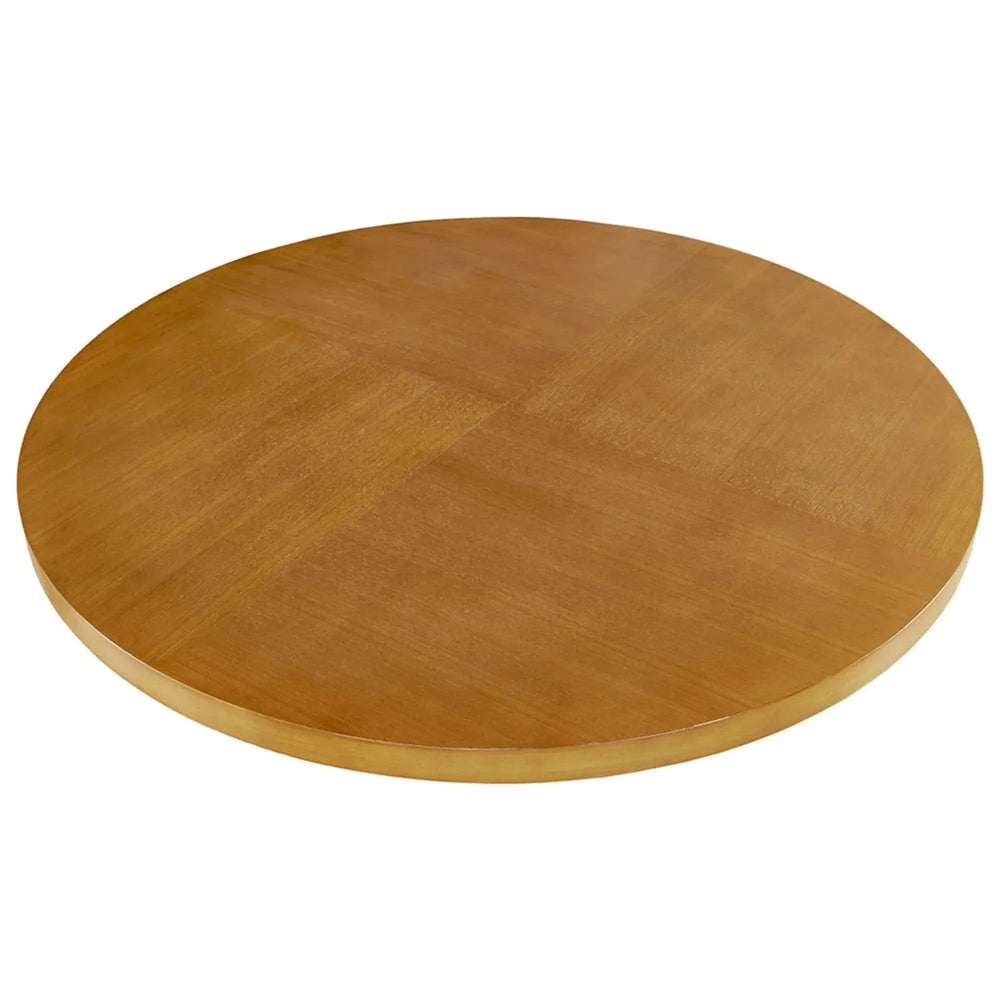 Round Dining Table Pecan Wood Veneer 44 Inch Diameter Modern Dining Media 5