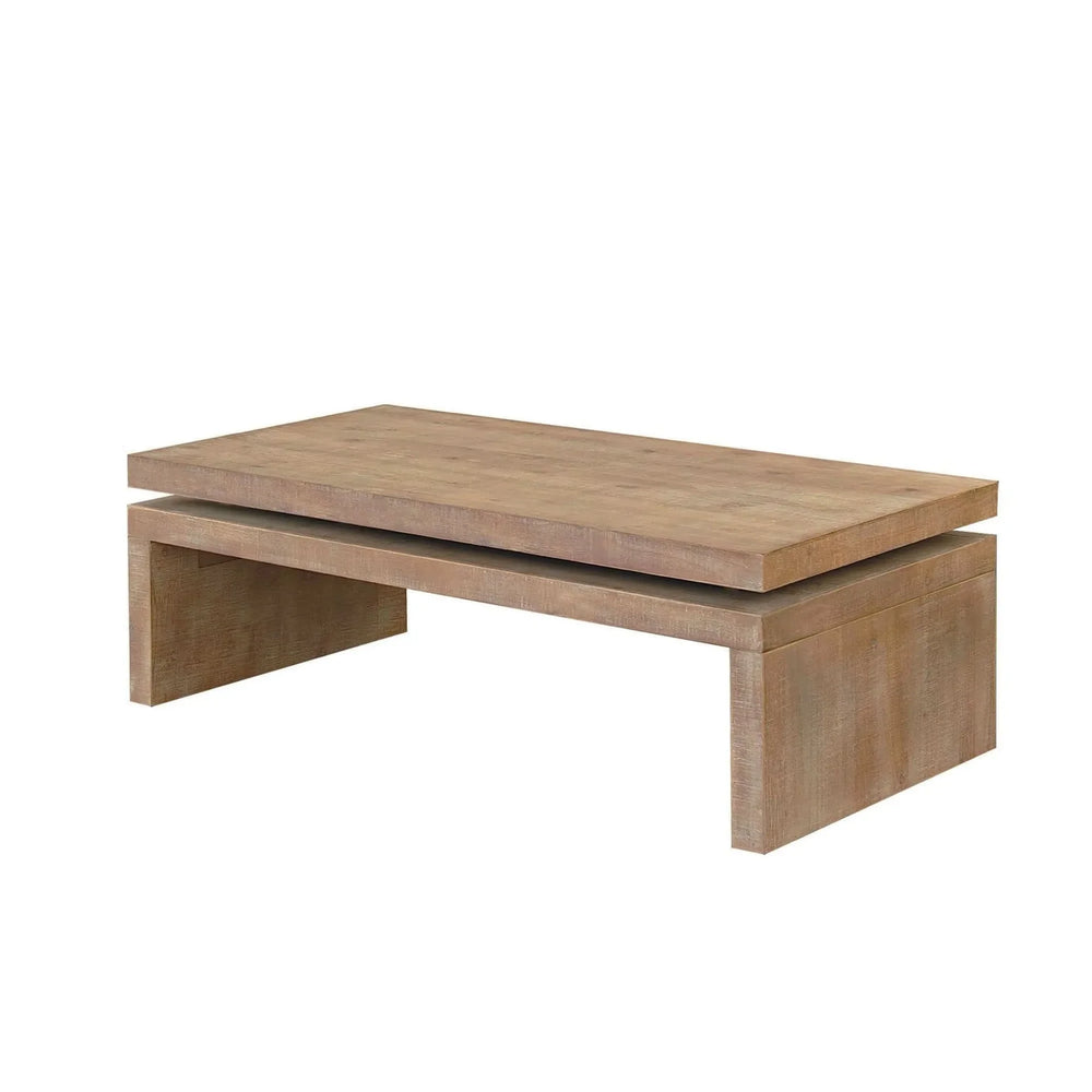 Coffee Table Floating Top Wood Rustic Farmhouse Living Room Centerpiece Media 6