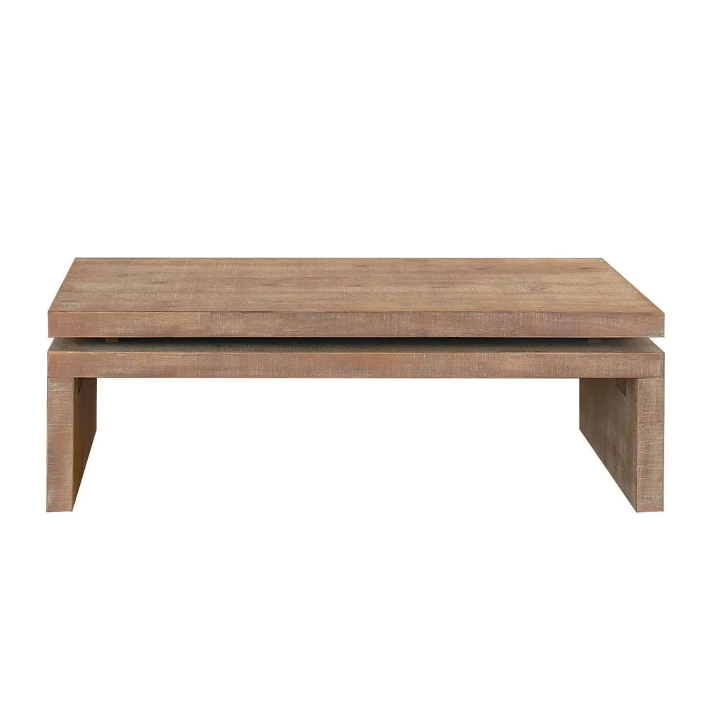 Coffee Table Floating Top Wood Rustic Farmhouse Living Room Centerpiece Media 1