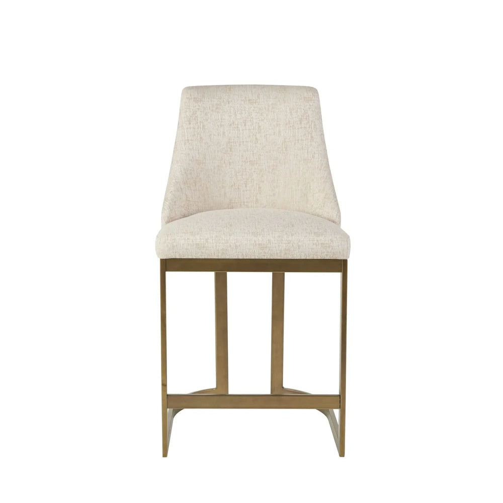 Counter Stool Plywood And Metal Cream Upholstery Modern Bar Seating Media 4