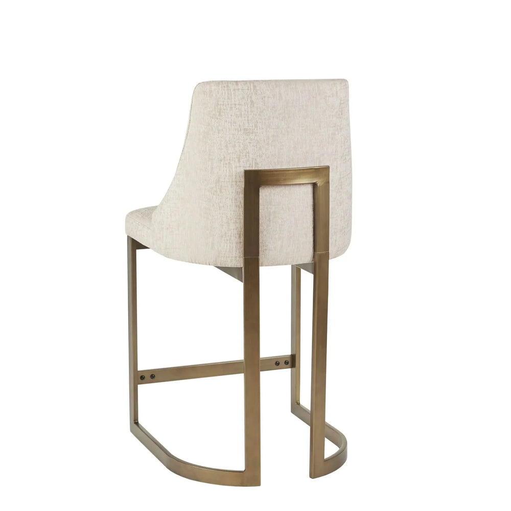 Counter Stool Plywood And Metal Cream Upholstery Modern Bar Seating Media 5