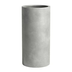 DTY Mount Oxford 15.7" D x 31.5" H (Pot Opening 11.0") Fiberstone Tall Planter with Drainage Hole, Weather Resistant for Indoor and Outdoor, 2 Extra Coco Mats - Black, Large perspective