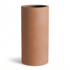 DTY Mount Oxford 15.7" D x 31.5" H (Pot Opening 11.0") Fiberstone Tall Planter with Drainage Hole, Weather Resistant for Indoor and Outdoor, 2 Extra Coco Mats - Black, Large perspective