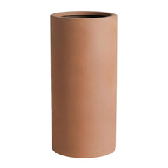 DTY Mount Oxford 15.7" D x 31.5" H (Pot Opening 11.0") Fiberstone Tall Planter with Drainage Hole, Weather Resistant for Indoor and Outdoor, 2 Extra Coco Mats - Black, Large perspective