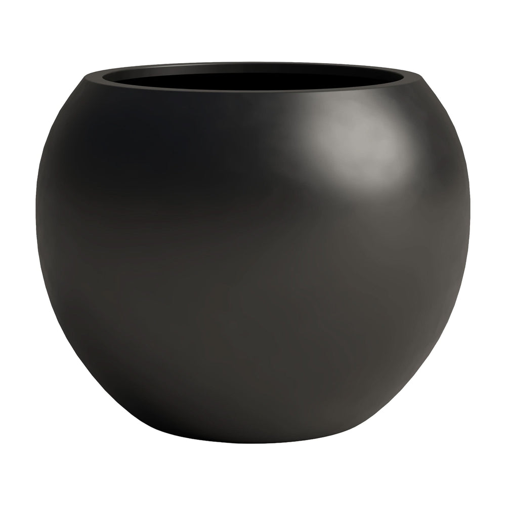 Fiberstone Round Planter Open Top Sphere Indoor Outdoor Weatherproof