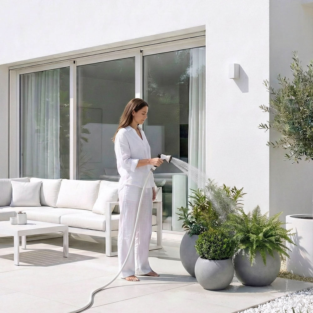 Fiberstone Round Planter Open Top Sphere Indoor Outdoor Weatherproof Media 20