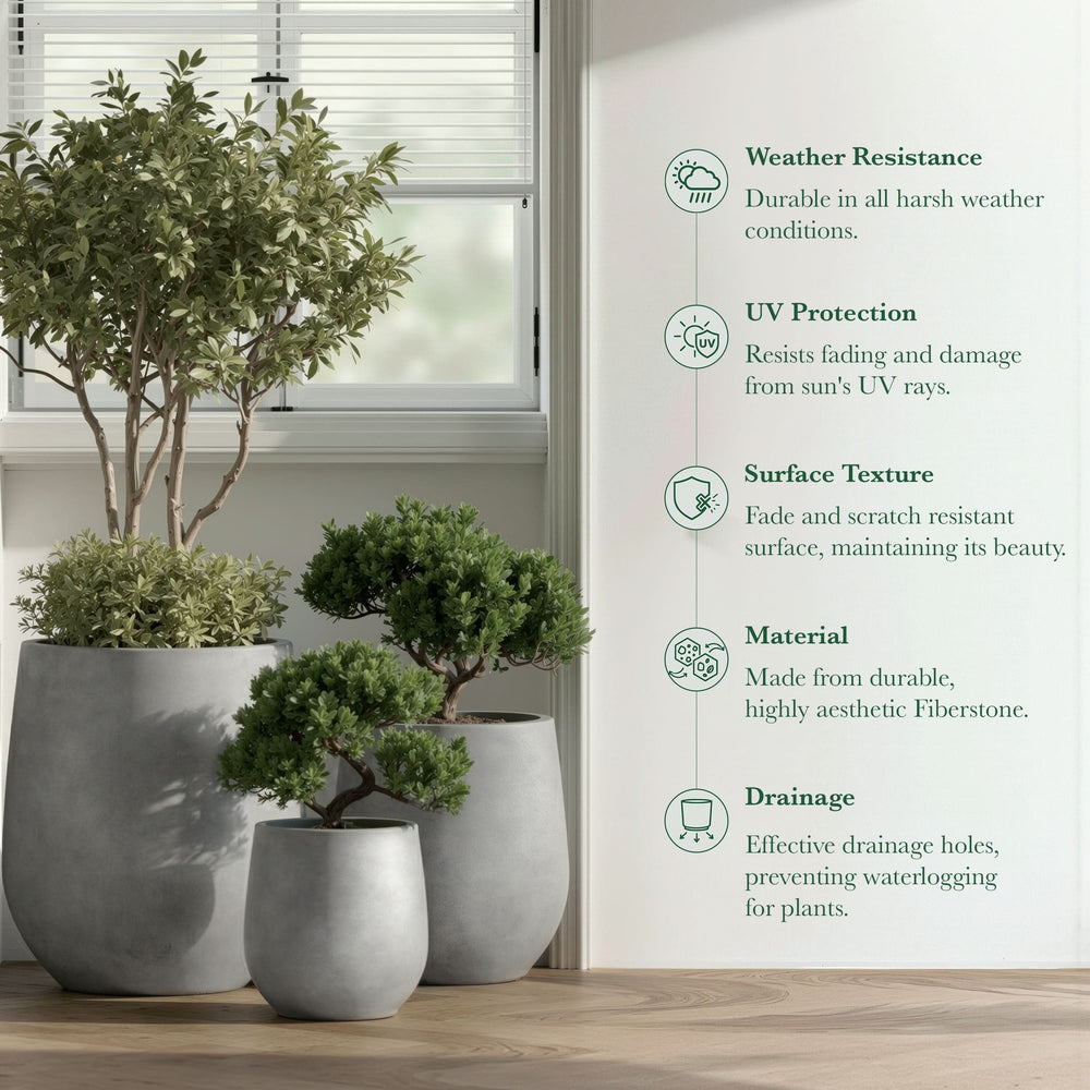 Fiberstone Planter Mount Wilson Weather Resistant Media 37