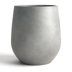 DTY Signature Mount Wilson Modern Indoor Outdoor Fiberstone Tapered Planter, Lightweight, Weather Resistant Garden Pot with Drainage Hole & Rubber Plug (Black, 11'' D x 12'' H) perspective