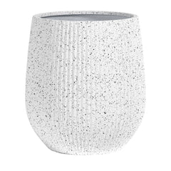 DTY Signature Mount Wilson Modern Indoor Outdoor Fiberstone Tapered Planter, Lightweight, Weather Resistant Garden Pot with Drainage Hole & Rubber Plug (Black, 11'' D x 12'' H) perspective