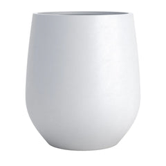 DTY Signature Mount Wilson Modern Indoor Outdoor Fiberstone Tapered Planter, Lightweight, Weather Resistant Garden Pot with Drainage Hole & Rubber Plug (Black, 11'' D x 12'' H) perspective